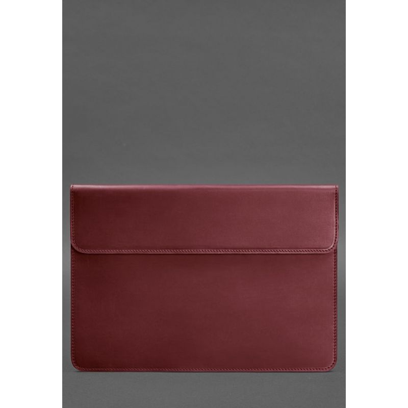 Кожаный чехол-конверт на магнитах для MacBook 15 дюйм Бордовый Crazy Horse BN-GC-11-vin-kr фото