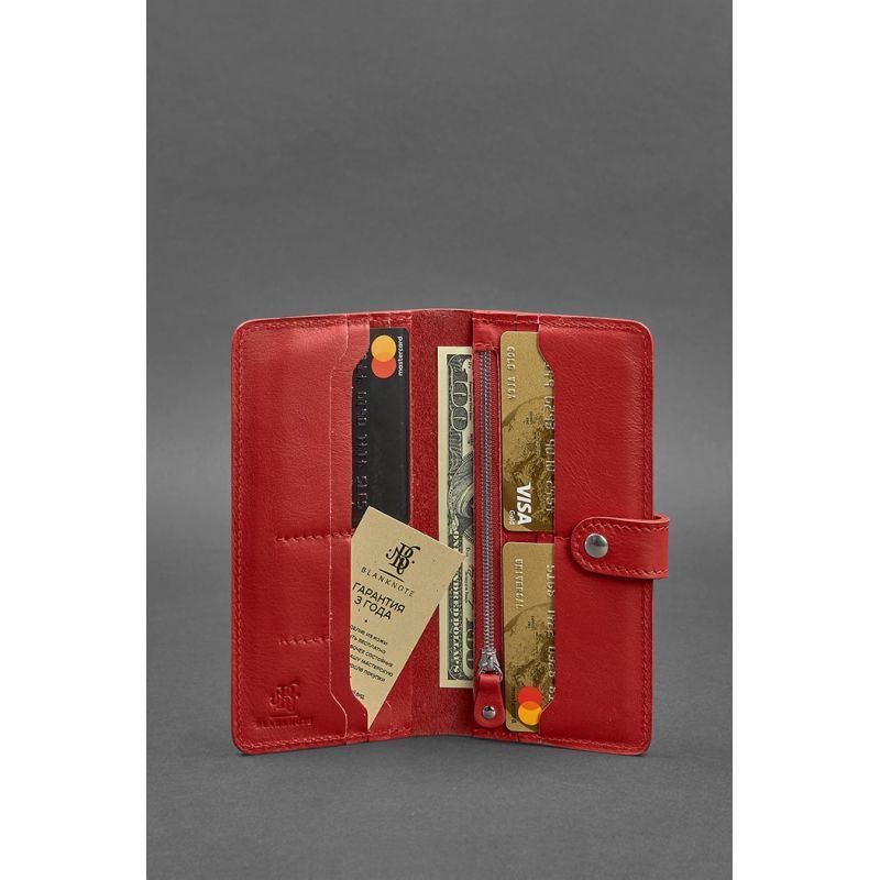 Шкіряне жіноче портмоне 7.0 Червоне BN-PM-7-red фото