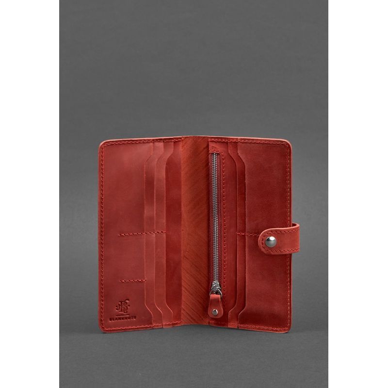 Кожаное женское коралловое портмоне 7.0 Инди BN-PM-7-coral-ls фото
