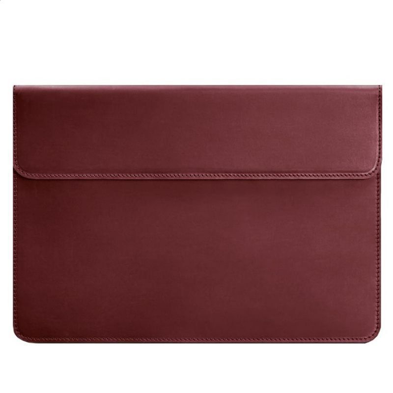 Кожаный чехол-конверт на магнитах для MacBook 15 дюйм Бордовый Crazy Horse BN-GC-11-vin-kr фото