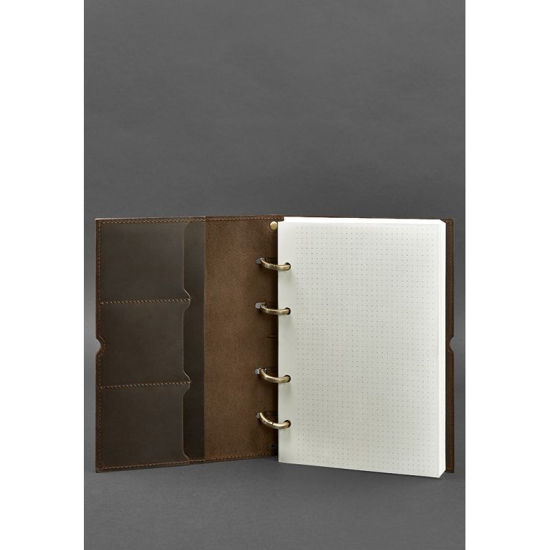 Кожаный блокнот А5 на кольцах (софт-бук) 9.0 в мягкой коричневой обложке. BN-SB-9-soft-o фото