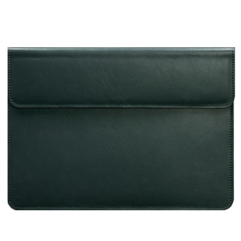 Кожаный чехол-конверт на магнитах для MacBook 15 дюйм Зеленый BN-GC-11-malachite фото