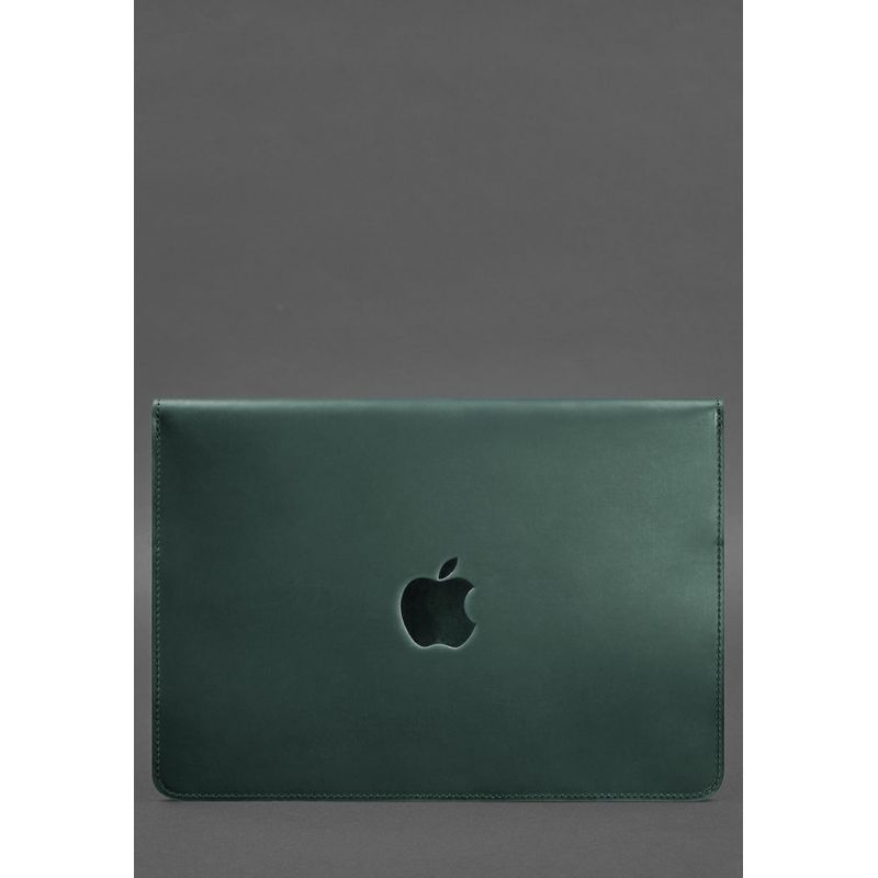 Кожаный чехол-конверт на магнитах для MacBook 15 дюйм Зеленый Crazy Horse BN-GC-11-iz фото