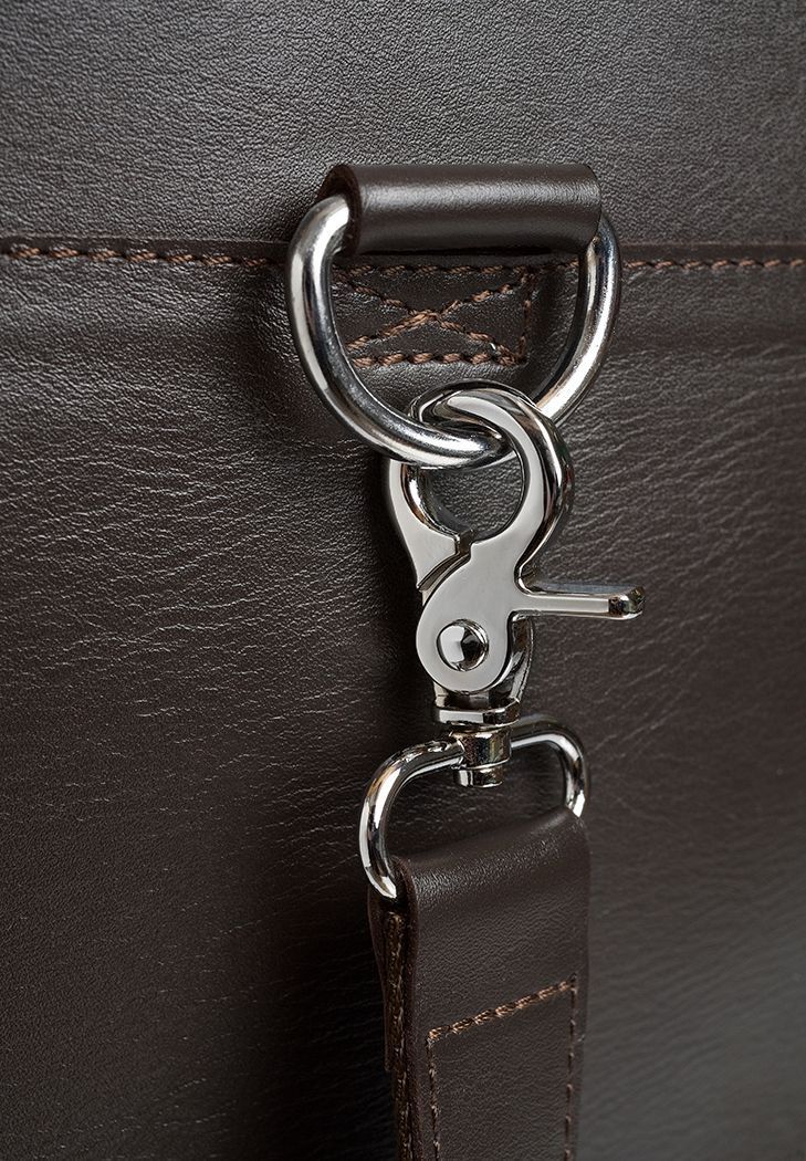 Сумка&nbsp;Harper MAXI&nbsp;з канвасу з темно-коричневими шкіряними вставками BN-BAG-63-p-choko фото