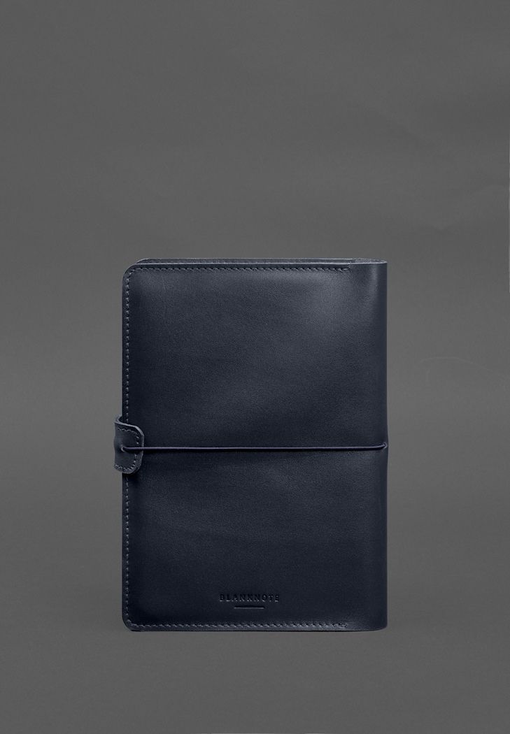 Шкіряний блокнот А5 (софт-бук) 9.4 синій BN-SB-9-4-navy-blue фото