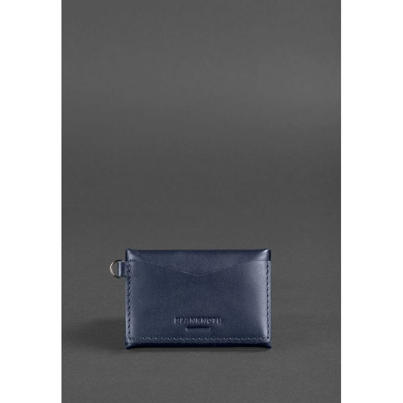 Кожаная монетница с клапаном 1.0 темно-синяя BN-CW-1-navy-blue фото