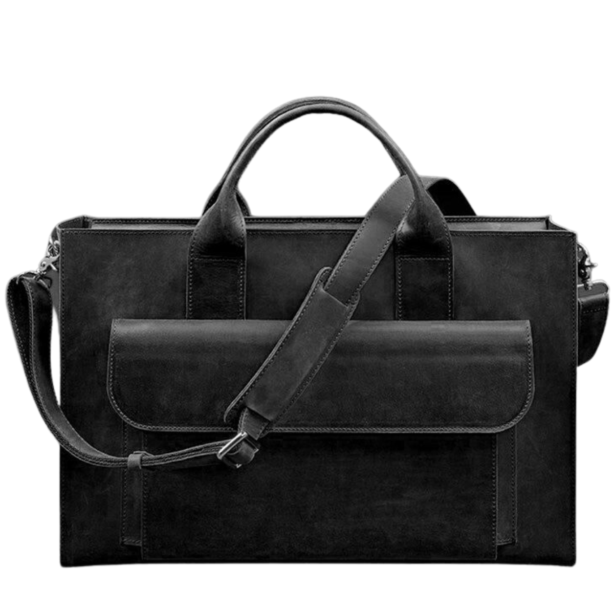 Шкіряна сумка для ноутбука та документів Універсальна чорна Crazy Horse BN-BAG-50-g-kr фото