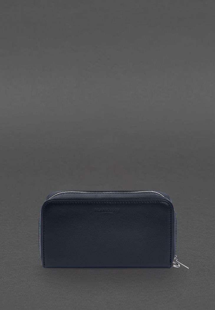 Шкіряний клатч-купюрник 4.0 синій краст BN-KLATCH-4-navy-blue фото