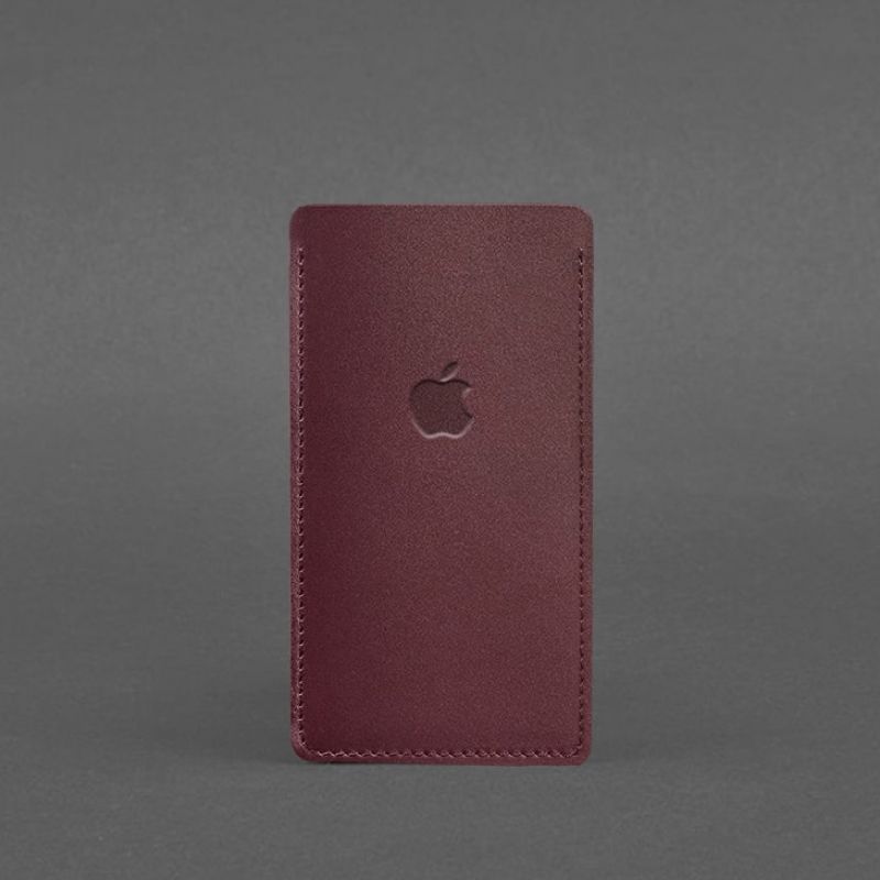 Кожаный чехол для iPhone 12 Бордовый BN-GC-2-vin фото