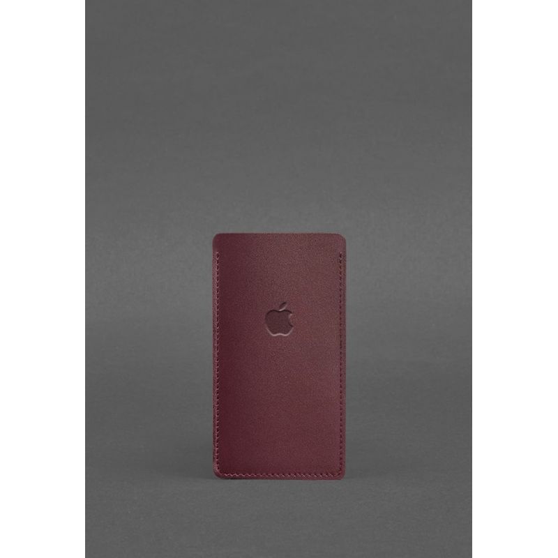 Кожаный чехол для iPhone 12 Бордовый BN-GC-2-vin фото