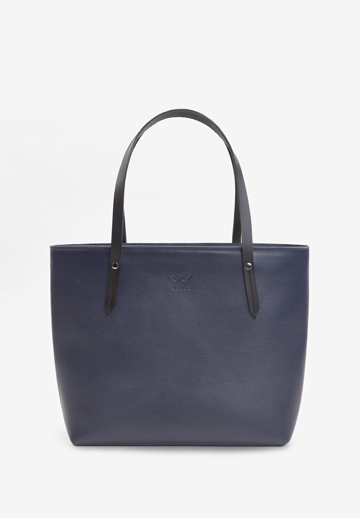 Шкіряний шоппер Walker Mini темно-синій TW-Walker-dark-blue фото