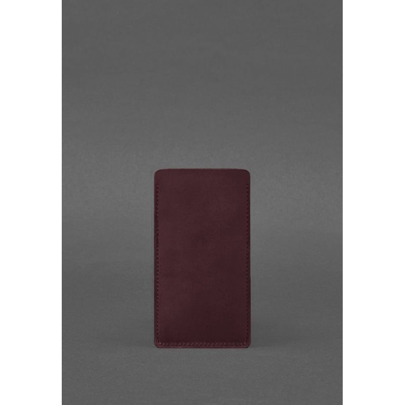Кожаный чехол для iPhone 12 Бордовый Crazy Horse BN-GC-2-vin-kr фото