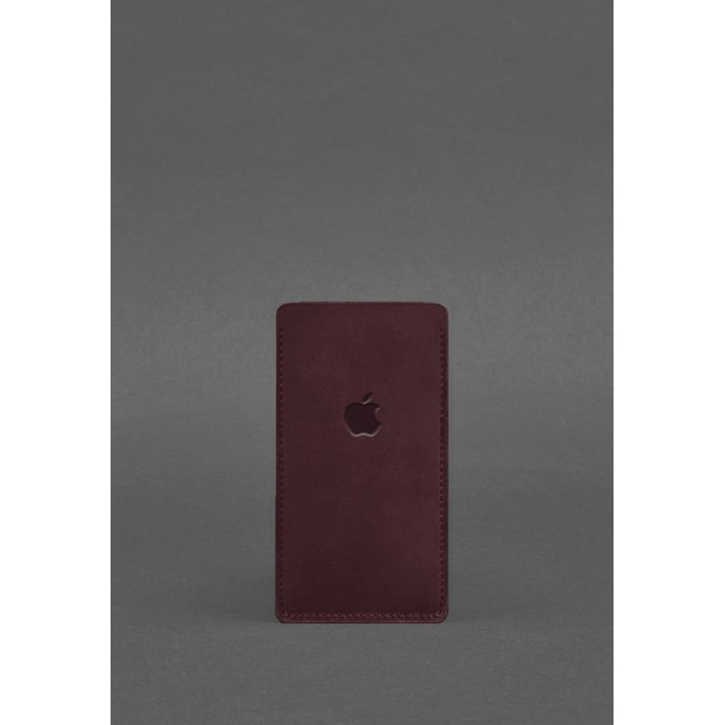 Кожаный чехол для iPhone 12 Бордовый Crazy Horse BN-GC-2-vin-kr фото