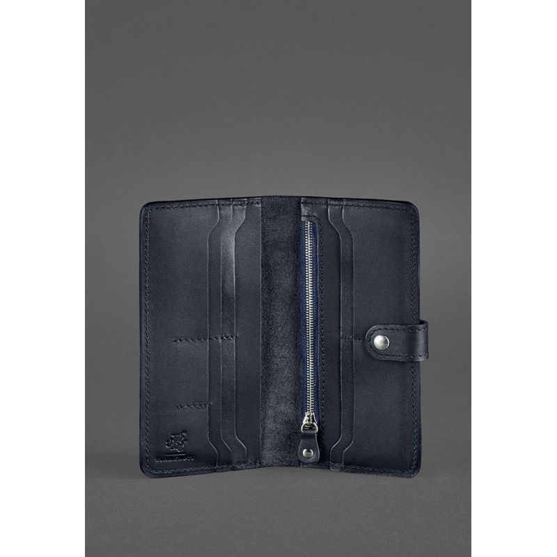 Шкіряне портмоне 7.0 темно-синє BN-PM-7-navy-blue фото