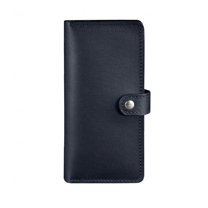 Кожаное портмоне 7.0 темно-синее BN-PM-7-navy-blue фото