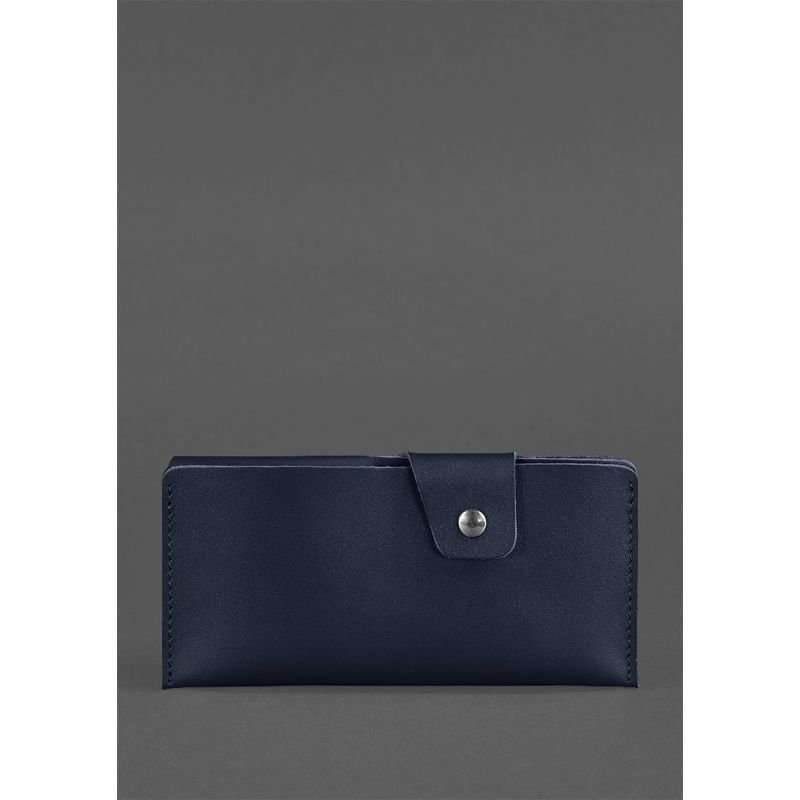 Шкіряне портмоне-купюрник 8.0 темно-синє BN-PM-8-navy-blue фото