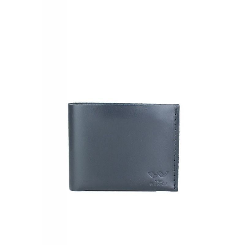 Кожаный кошелек Mini синий TW-PM-1-dark-blue фото