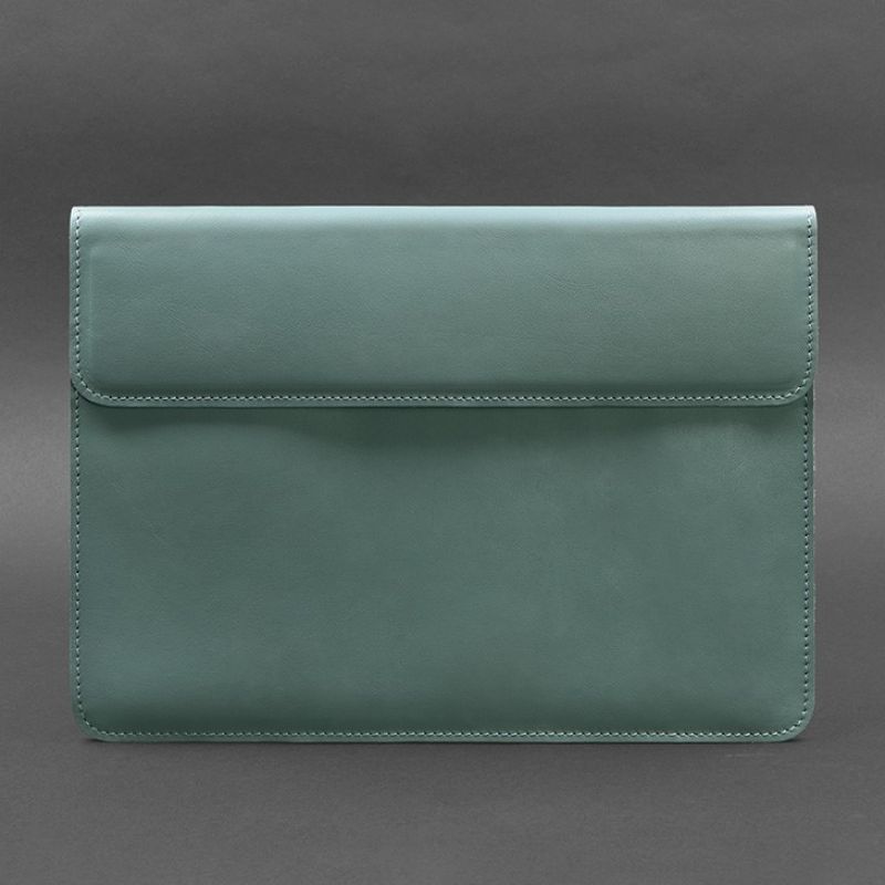Кожаный чехол-конверт на магнитах для MacBook 13 Бирюзовый BN-GC-9-tiffany фото