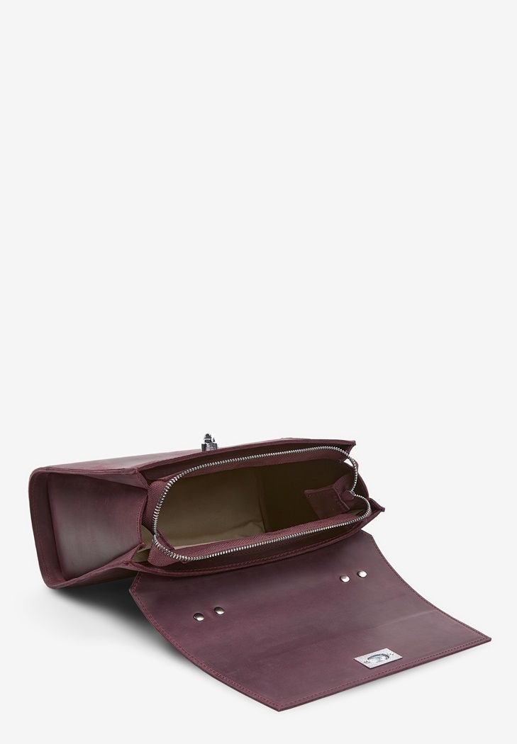 Жіноча шкіряна сумка Classic бордовий вінтаж TW-Classic-bordo-crz фото