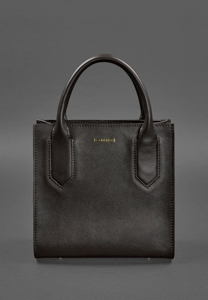 Шкіряна жіноча сумка-кроссбоді темно-кориичнева BN-BAG-28-choko фото
