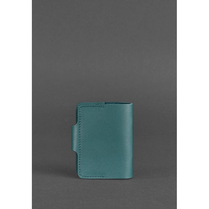 Женский кожаный кард-кейс 7.1 (Книжечка) зеленый BN-KK-7-1-malachite фото
