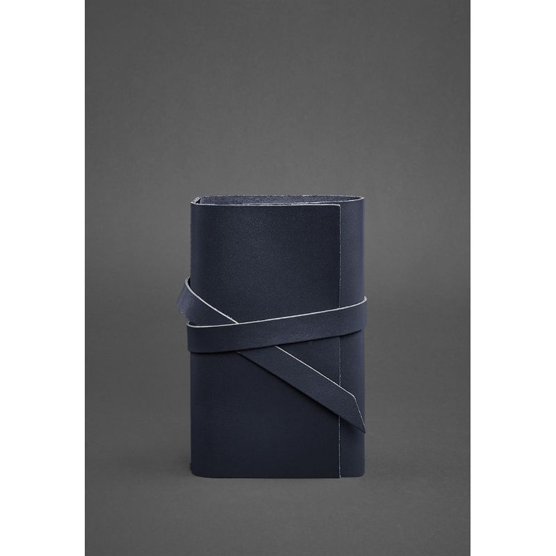 Шкіряний блокнот (Софт-бук) 1.0 Темно-синій Краст BN-SB-1-st-navy-blue фото