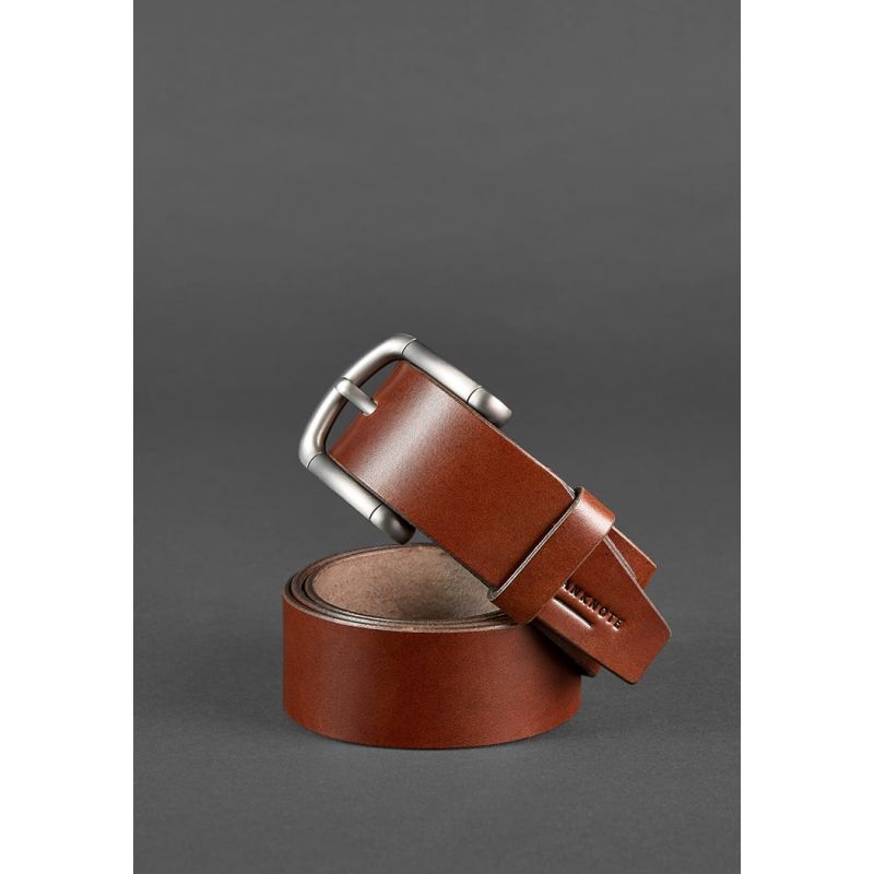 Чоловічий ремінь 40 мм коричневий BN-BELT-2-brown фото