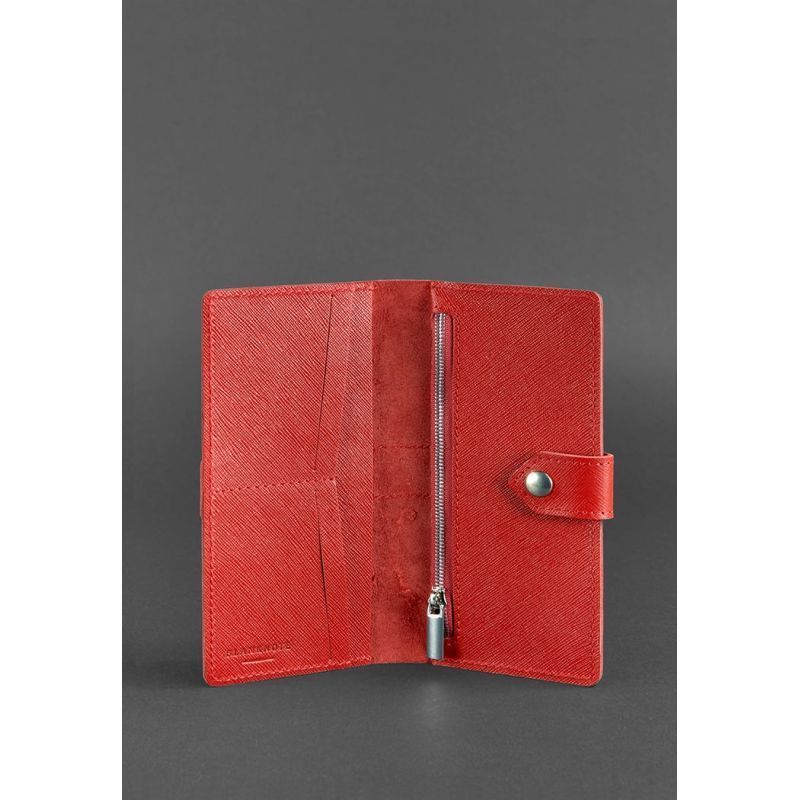 Шкіряне портмоне 3.1 червоне Saffiano BN-PM-3-1-bw-red фото