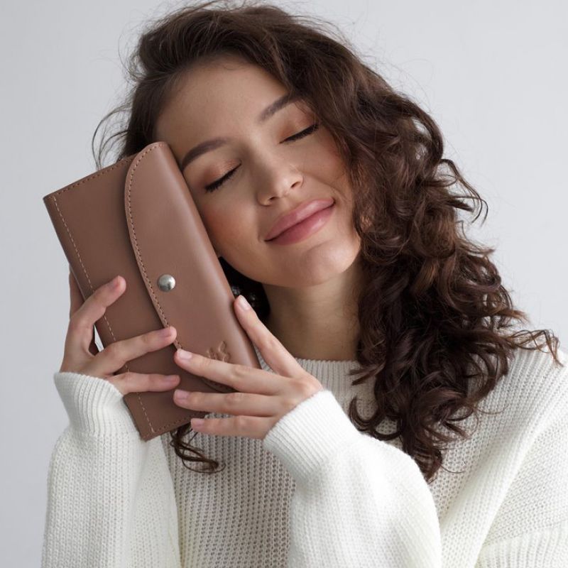 Кожаный кошелек Smart Wallet карамель краст TW-Smart-caramel фото
