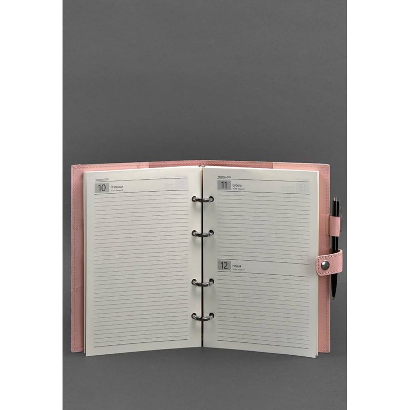 Кожаный блокнот с датированным блоком (Софт-бук) 9.1 розовый BN-SB-9-1-pink фото