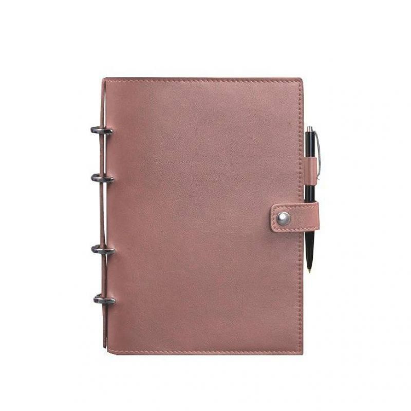Шкіряний блокнот з датованим блоком (Софт-бук) 9.1 рожевий BN-SB-9-1-pink фото