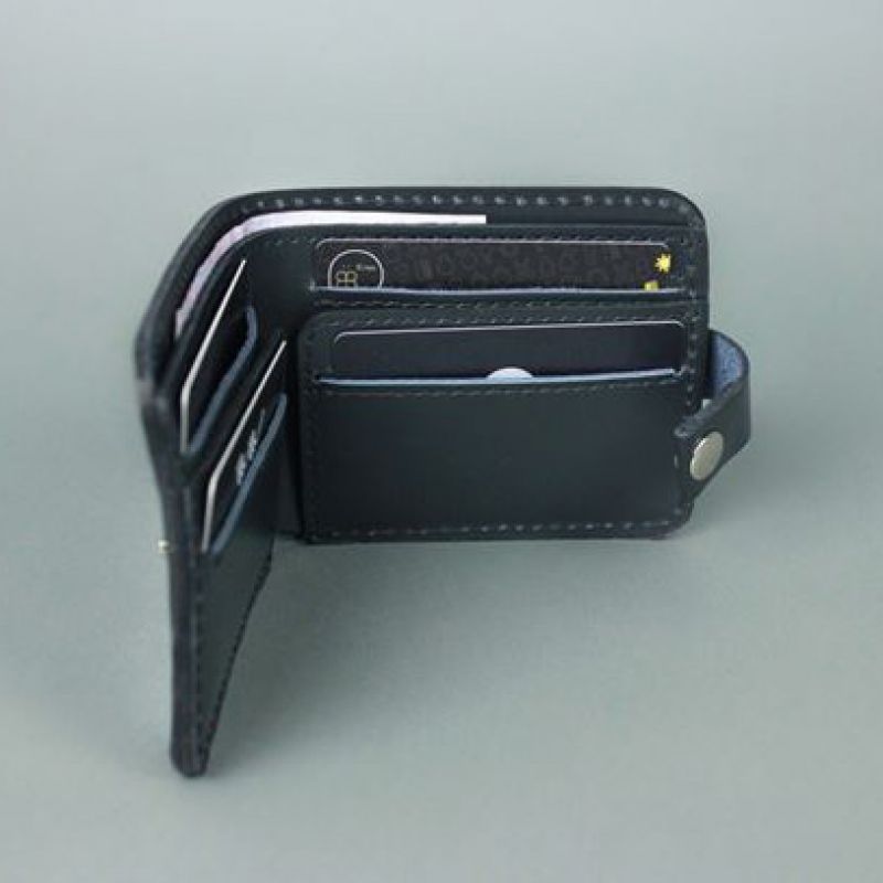 Кожаное портмоне Mini 2.0 синий TW-PM-2-dark-blue фото