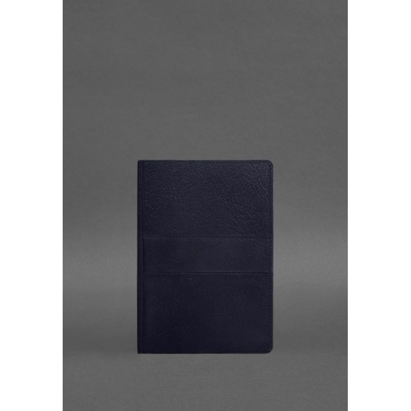 Кожаный блокнот А5 (софт-бук) 9.3 синий Краст BN-SB-9-3-A5-navy-blue фото