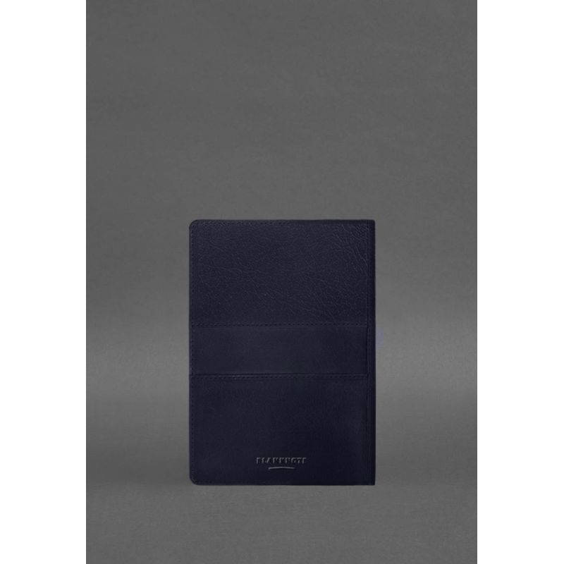 Кожаный блокнот А5 (софт-бук) 9.3 синий Краст BN-SB-9-3-A5-navy-blue фото