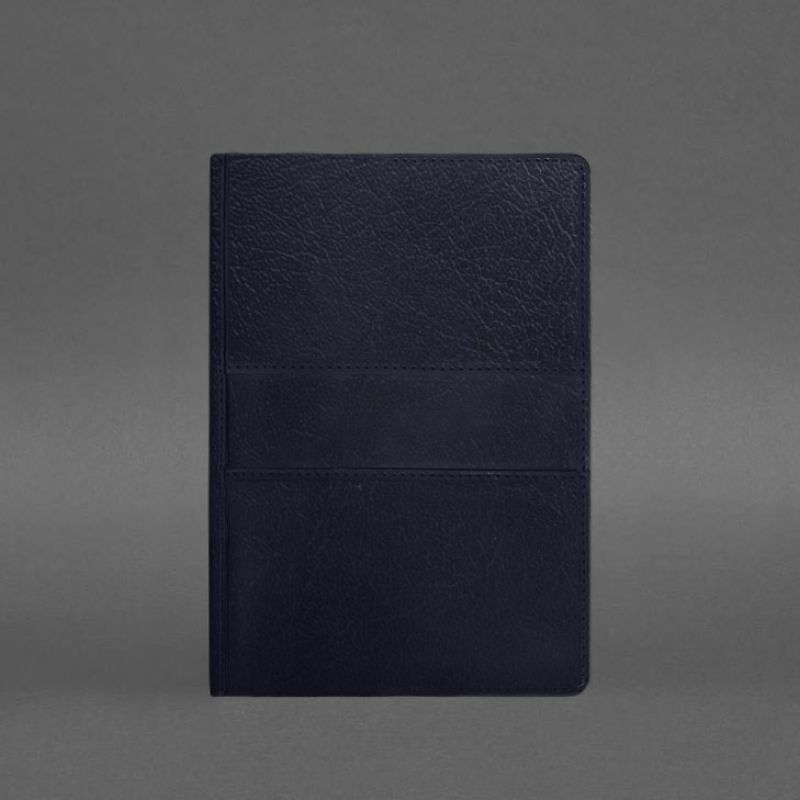 Кожаный блокнот А5 (софт-бук) 9.3 синий Краст BN-SB-9-3-A5-navy-blue фото