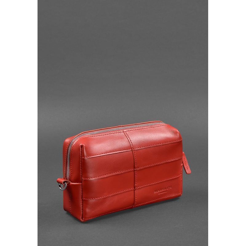 Шкіряна&nbsp;косметичка-несесер&nbsp;3.1&nbsp;Червоний&nbsp;краст BN-CB-3-1-red фото