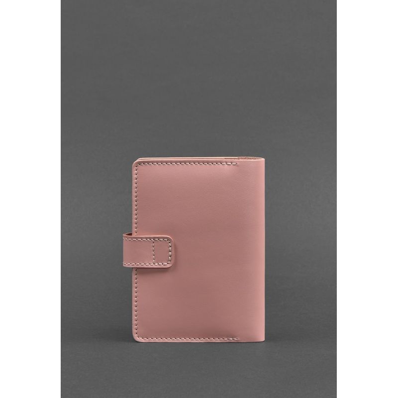 Кожаная обложка для паспорта 3.0 розовая BN-OP-3-pink-peach фото