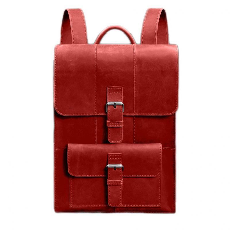 Шкіряний рюкзак Brit кораловий Crazy Horse BN-BAG-47-coral фото