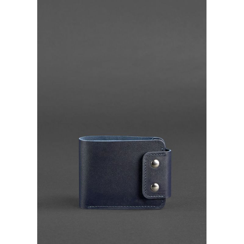 Мужское кожаное портмоне Zeus 9.0 темно-синее BN-PM-9-navy-blue фото