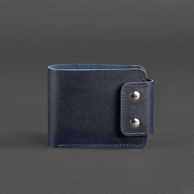 Мужское кожаное портмоне Zeus 9.0 темно-синее BN-PM-9-navy-blue фото