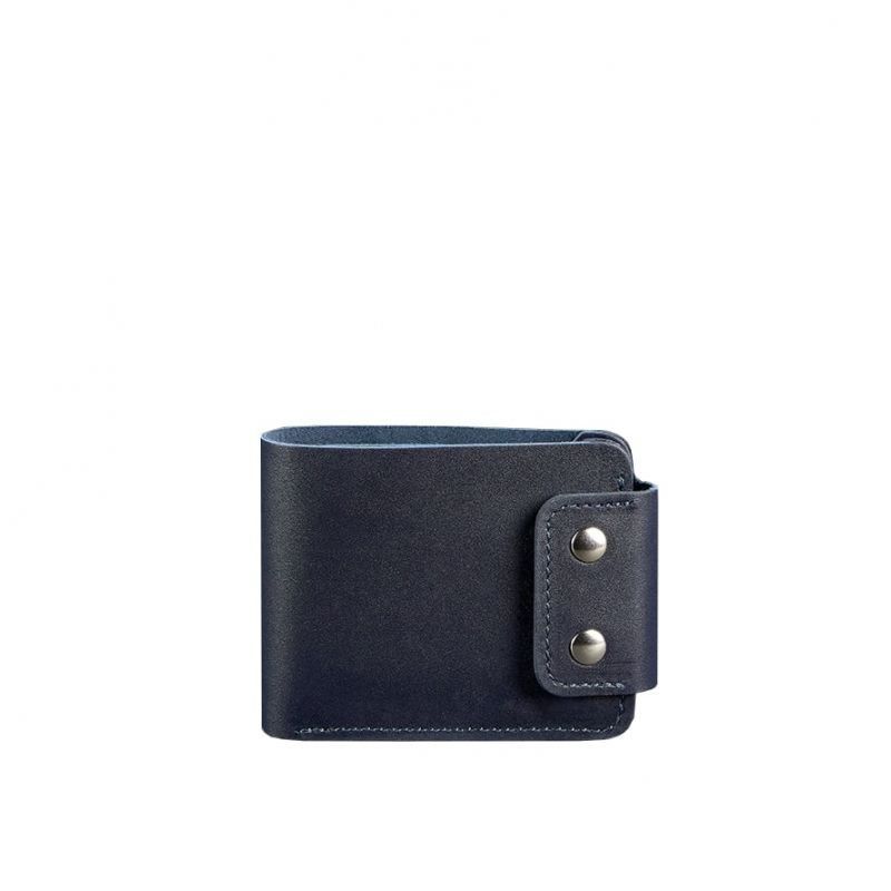 Мужское кожаное портмоне Zeus 9.0 темно-синее BN-PM-9-navy-blue фото