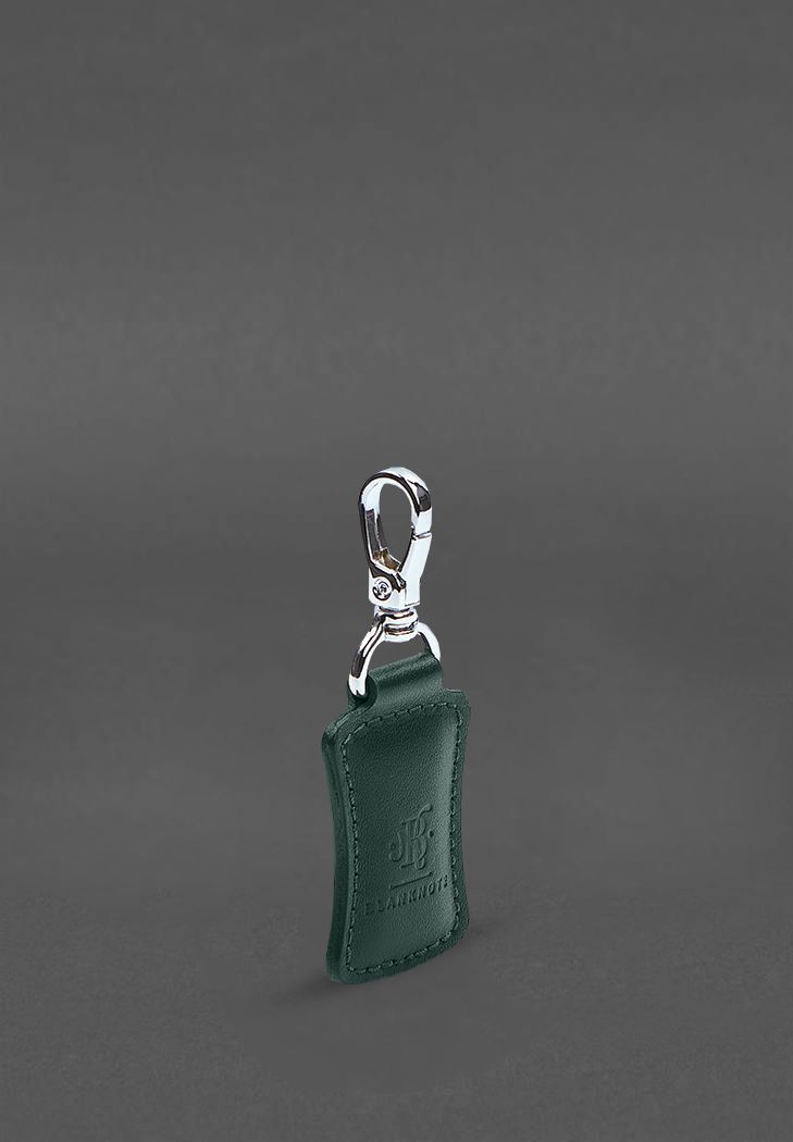 Шкіряний брелок Premium зелений BN-BK15-malachite фото