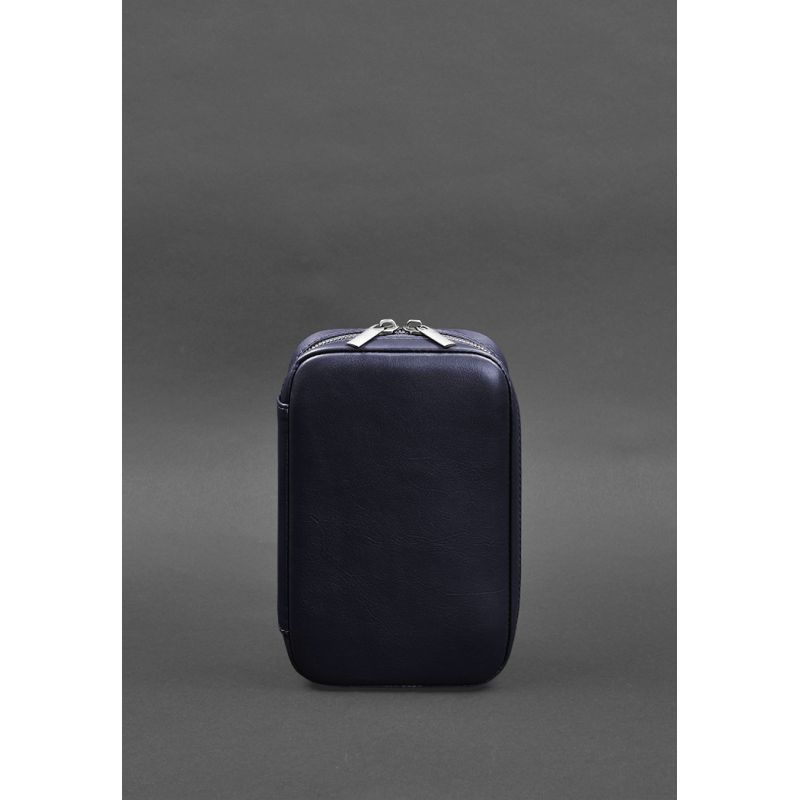 Шкіряна косметичка-несесер 7.0 синій краст BN-CB-7-navy-blue фото