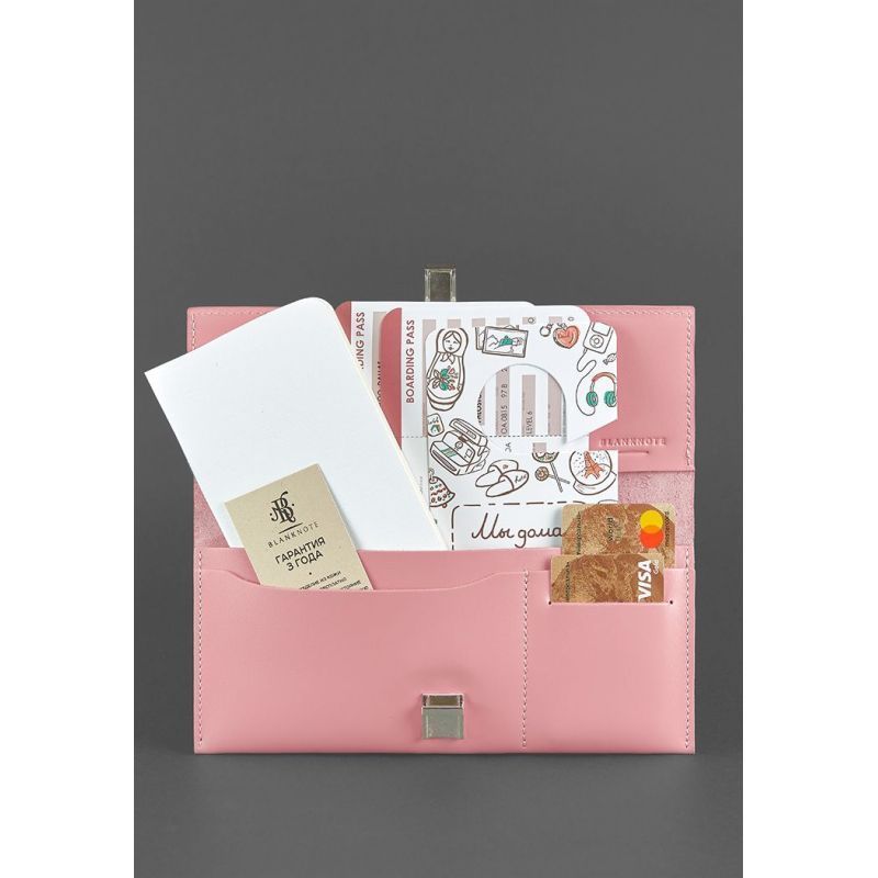 Кожаный женский тревел-кейс Journey 2.0 Розовый BN-TK-2-pink-peach фото