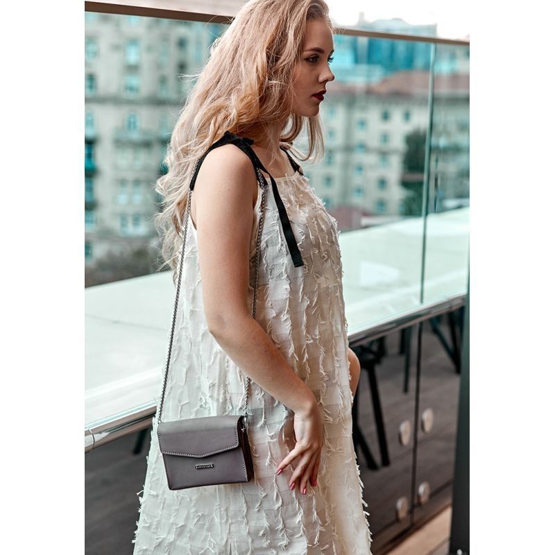 Жіноча шкіряна сумка поясна / кроссбоді Mini темно-бежева BN-BAG-38-2-beige фото
