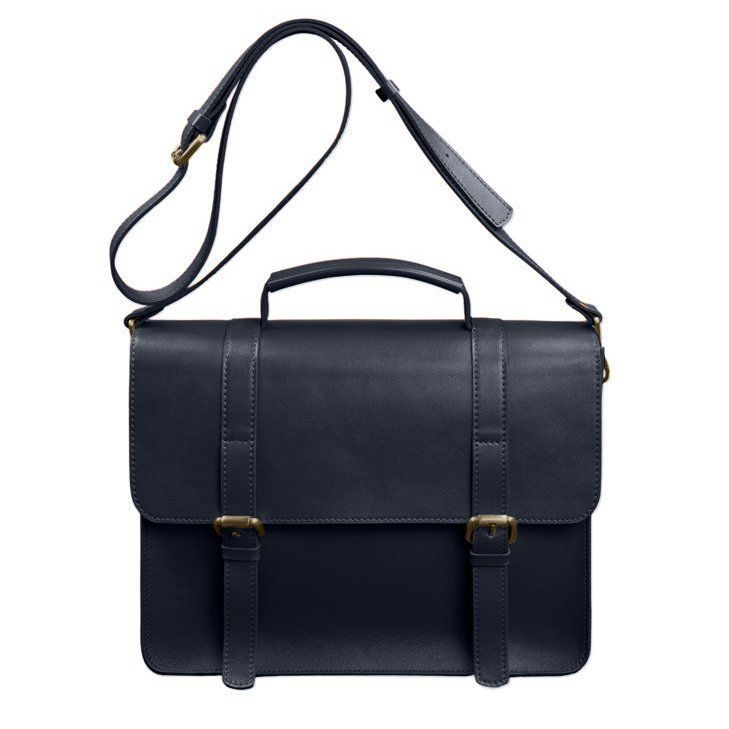 Шкіряна сумка-портфель Porte синій BN-BAG-58-navy-blue фото
