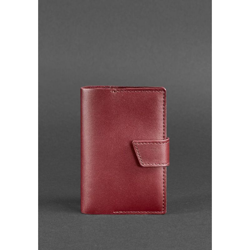 Шкіряна обкладинка для паспорта 4.0 бордова BN-OP-4-vin фото