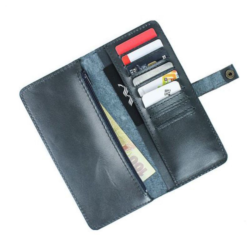 Кожаное портмоне Medium Purse синий TW-Medium-dark-blue фото