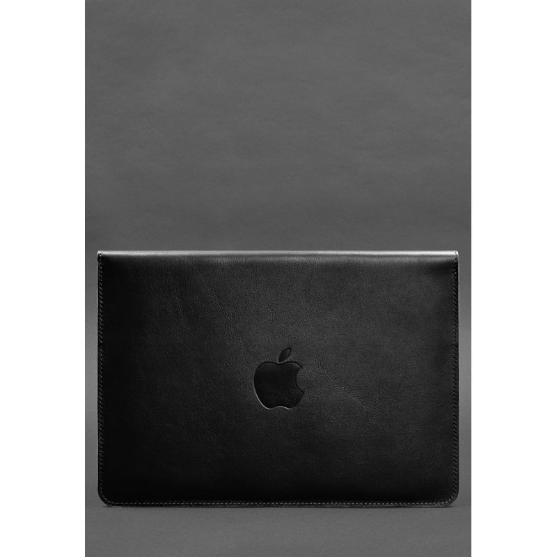 Кожаный чехол-конверт на магнитах для MacBook 16 дюйм.Чёрный BN-GC-12-g фото