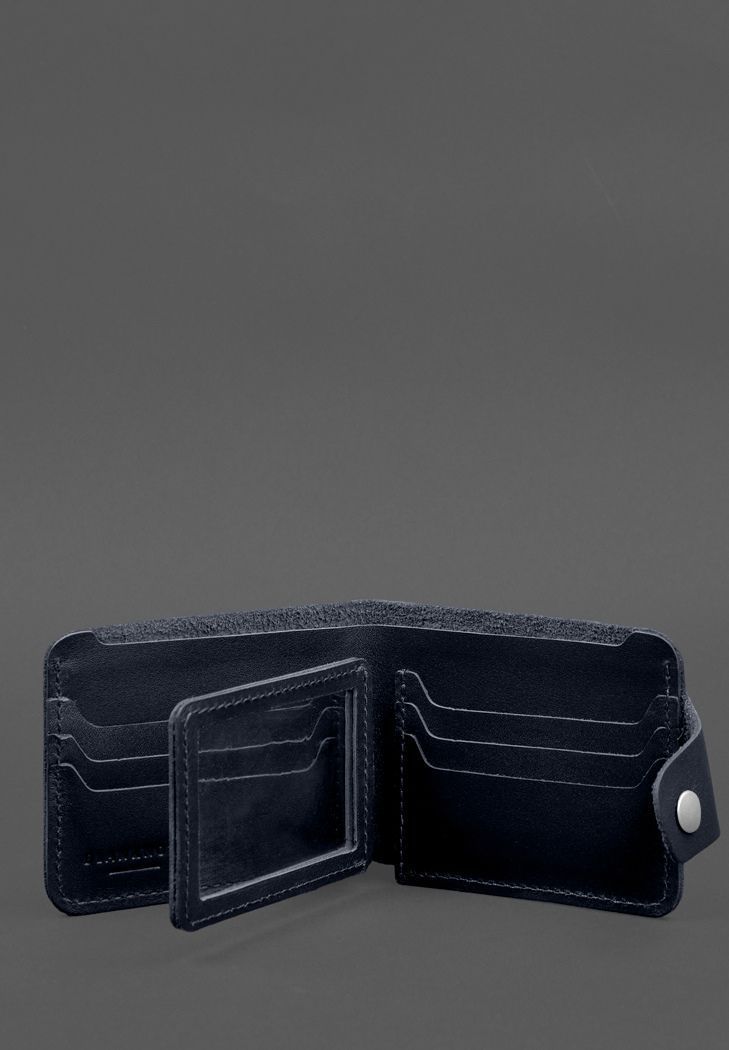 Шкіряне портмоне 9.1 Синій BN-PM-9-1-navy-blue фото